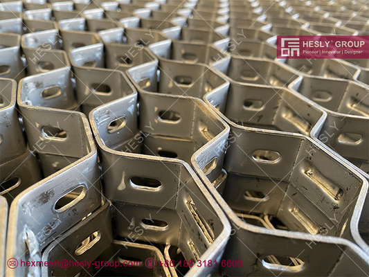 Китай Кот-крекеры поддерживают шестеренную рефракторную подкладку, 48 мм шестиугольное отверстие, толщина 3/4 дюйма, 16 гаг, HESLY Китайская фабрика поставщик