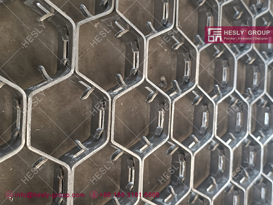 1Cr18Ni9Ti Hexsteel Grid 2 &quot;глубина х 14 gauge 914х1050 мм Hexsteel с отверстием для скрепления поставщик
