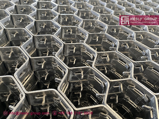 1Cr18Ni9Ti Hexsteel Grid 2 &quot;глубина х 14 gauge 914х1050 мм Hexsteel с отверстием для скрепления поставщик