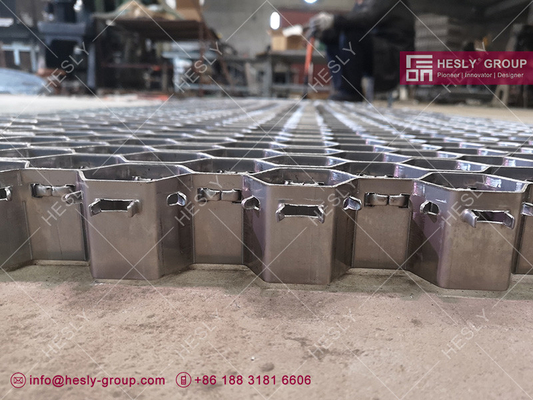 Нержавеющая сталь 310S Hexsteel Монолитное огнеупорное покрытие глубина 30 мм полосы 46х2 мм 2 дюйма шестиугольное отверстие поставщик