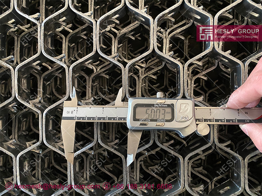 SUS321 Hexsteel, DIN1.4541 HexGrate,1Cr18Ni9Ti Hex Mesh,800 Термостойкая, толщина 14ga, глубина 19 мм, HESLY CHINA поставщик