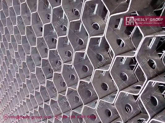 ASTM 321 Hexsteel Mesh для металлургической промышленности толщина полосы 2,0 мм высота полосы 25 мм дырка 46 мм группа HESLY поставщик