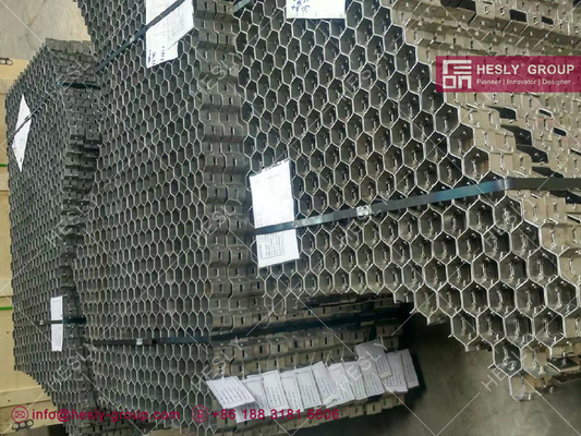 AISI304H шестеренная сетка с копьями для огнеупорной облицовки высота 3/4 дюйма толщина 14 га - Hesly Metal Mesh - CHINA поставщик