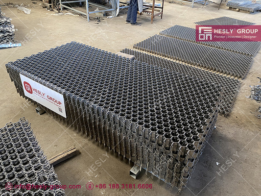 AISI309s Hex Mesh для металлургической промышленности толщина полосы 2,0 мм высота полосы 25 мм дырка 46 мм поставщик