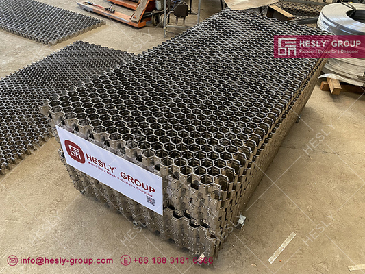 AISI309s Hex Mesh для металлургической промышленности толщина полосы 2,0 мм высота полосы 25 мм дырка 46 мм поставщик